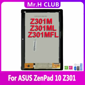 100% Patikrintas LCD ASUS Zenpad 10 Z301M Z301ML Z301MF Z301MFL LCD Ekranas Su Touch Screen Asamblėjos Pakeitimas Su karkasu