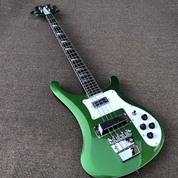 NAUJAS 4003-4-Stygos rickenback bosinė gitara, elektrinė bosinė gitara, žalia spalva, Spalvų variantai,iš karto pristatymas