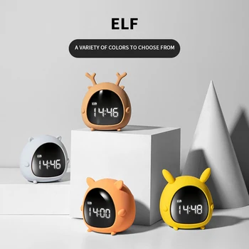 Pažangus Daugiafunkcinis Elf Žadintuvas Animacinių Filmų Balso Kontrolės Kūrybos Led Laikrodis Bendrabutyje Studentų Dovana Multifunkcinis Lovos