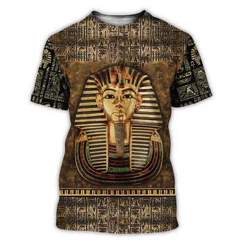Senovės Egiptas T-Shirts Egipto Simbolis Faraonas 3D Spausdinimo Mados Negabaritinių Trumpas Rankovės Marškinėliai Vaikams Tees Viršūnes Drabužių Vyrams, Moterims
