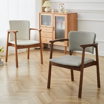 Japonijos Wabi-sabi Medienos Kėdė, Madingų Šiuolaikinių Namų Minkštas Krepšys Vertus, Valgomojo Kėdės Laisvalaikio Paprasta Atgal Derybų Kėdė