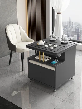 Daugiafunkcinis staliukas prabanga arbatos stalo titnagas kambarį Kung Fu smart arbatos stalo paprastą nedidelio dydžio sandėliavimo arbatos krepšelį
