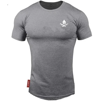 2023 Naujų vyrams, prekės ženklo Drabužių fitness Bėgimo marškinėliai vyrams, O-kaklo marškinėliai medvilnės kultūrizmo Sporto marškinėliai topai gimnastikos vyrų marškinėliai