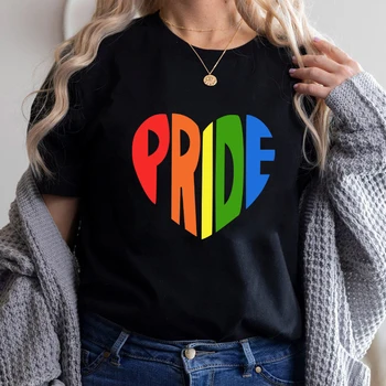 100% Medvilnės Pasididžiavimo Širdyje Marškinėliai Estetinės Unisex LGBT Lygių Teisių Marškinėlius Classic 