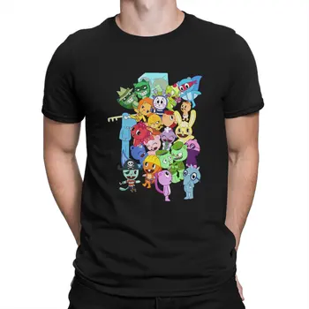 Naujovė Visų Simbolių, T-Marškinėliai Vyrams, O Kaklo 100% Medvilnės T Shirts Happy Tree Friends Cuddles Giggles Anime Trumpas Rankovės Tees