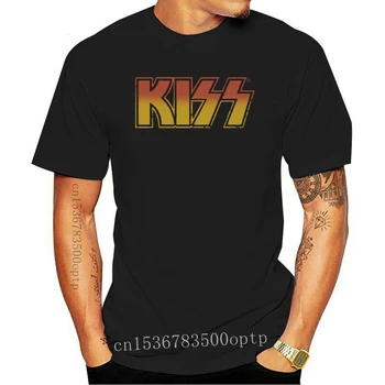 Vyras Drabužių Naujas Vyrų Marškinėliai KISS Klasikinis Logotipas Hard Rock Muzikos Grupė Funny t-shirt Suvenyrinius Marškinėlius Moterims