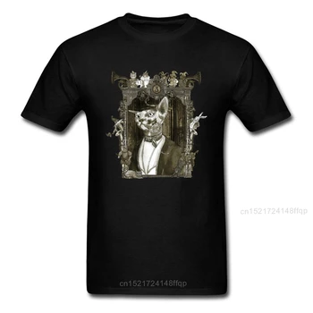 Steampunk Sfinksas T-shirt Vyrai Tshirts Punk Dizaino Marškinėliai Medvilnė Klasikinis Viršūnes Mens Trišakiai Plius Dydžio Drabužiai Ne Išnyks Spausdinta Marškinėliai