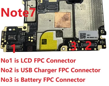 10VNT, už Xiaomi Redmi 7 Pastaba Note7 / 8 Pastaba Note8 LCD Ekranas FPC USB Įkrovimo jungtis Įkrovikliui / Baterijos FPC Jungtis borto