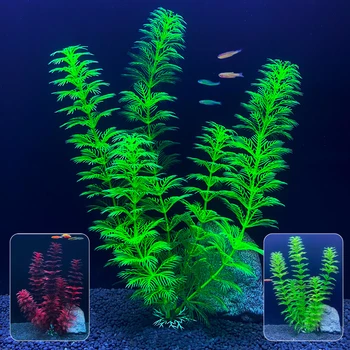 Plastikiniai Augalai Imituojamas Vandens Augalų Ir Žuvų Bakas Kraštovaizdžio Netikrą Vandens Augalų Mikro Kraštovaizdžio Puošmena Akvariumai