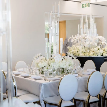 10vnt)Elegantiškas stalo 8arms didmeninė aišku, 85cm aukščiausias šviestuvai vestuvėms stalo centerpieces apdailos AB129