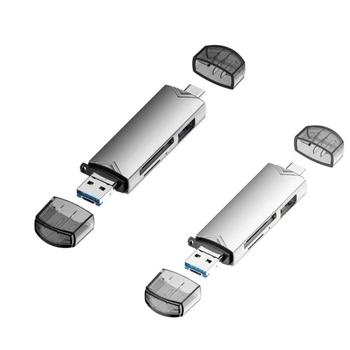 HXBE 6-in-1 USB-Micro-USB Kortelės Skaitytuvas USB3.0 Card Reader, USB OTG Adapteris