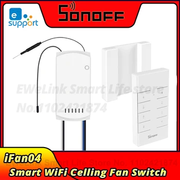 SONOFF IFan04 Wifi Celling Ventiliatoriaus Jungiklis Modulis Smart Ventiliatorius Šviesos Valdiklis 433Mhz RM433R2 EWeLink APP Alexa 