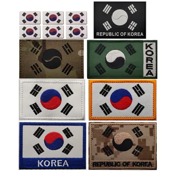 Šviesą Atspindinčios Pietų Korėja Išsiuvinėti Pleistrai Korėjos Vėliavas Taktinis Karo Pleistras Audinio Raištį Nacionalinės Vėliavos Siuvinėjimas, Emblemos