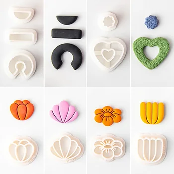 Minkštas Keramikos Polimero Molis Cutter Mini Gėlių Geometrinės Formos Pjovimo Pelėsių 