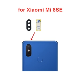 2vnt skirti Xiaomi Mi 8SE Kameros Stiklo Objektyvas Atgal Galinio vaizdo Kamera, Stiklo Objektyvo Pakeitimas, Remontas, Atsarginės Dalys, su Klijais