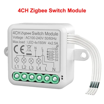 Zigbee Smart Switch 1 Gauja 2/3/4 Gauja Pereiti Sieną Šviesos Belaidžio Nuotolinio Valdymo On Off Jungiklis Zigbee Smart Gyvenimo Home Security