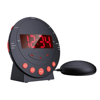 3in1 Vibravimo Signalas Mirksi Šviesos diodų (LED Laikrodis-Žadintuvas Snausti Lovoje Shaker Pabusti Skambėjimo Sunkiųjų Pabėgiai Kurčiųjų Senjorų USB Įkroviklis