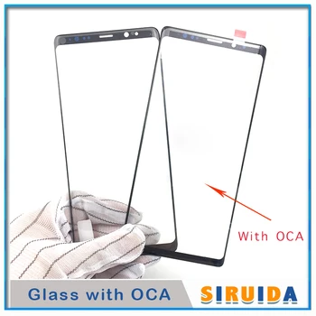5vnt LCD Priekiniai Jutiklinis Ekranas Stiklinis Lęšis Su OCA Klijais Samsung Galaxy s8 G950 S20 S9 S10 Plius 8 Pastaba Išorinis Stiklas+OCA filmas