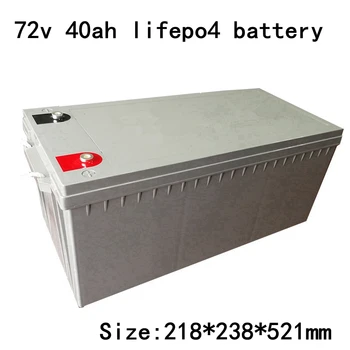 Įkrovimo Lifepo4 Baterija 72V 40Ah su BMS fo Energijos Saugojimas Sistema 4000W Elektrinis Motoroleris, Motociklas Ebike + 5A Mokestis