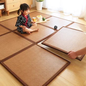 Šeimos vasaros rotango kilimėlis gyvenimo kambario, miegamasis sutirštės sujungimas kilimų protektoriaus ryžių čiužinys tatamio grindų kilimėlis kilimėlis