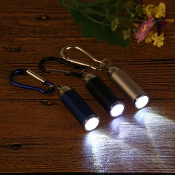 LED Stiprios Šviesos Fakelas Ištraukiama Zoom Mini Pocket Carabina Žibintuvėlis Aliuminio Lydinio LR44 Baterija Apšvietimo Priemonės Speleo