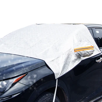 Automobilių Sun Shield Pusę Padengti Šilumos Skydas Sutirštės Snow Shield Sniego Danga Automobilių Drabužių Priekinis Stiklas Saulės Skydas