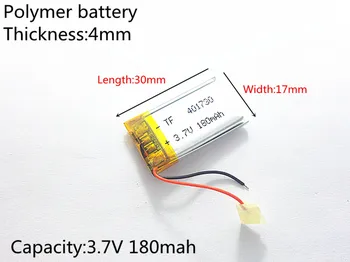 3.7 V,180mAH,401730 PLIB; polimeras ličio jonų / Li-ion baterija GPS,mp3,mp4,mp5,dvd,bluetooth,modelis žaislas mobiliojo ryšio 