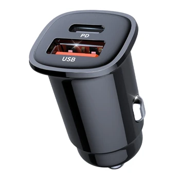30W USB Automobilinis Įkroviklis C Tipo Greito Įkrovimo Telefono Adapteris PD dėl mobiliųjų Telefonų su GPS Dropship