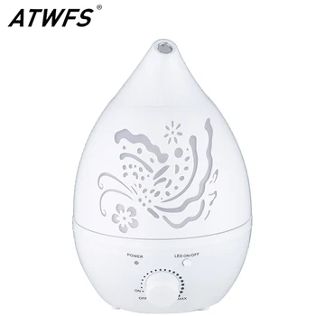 ATWFS Oro Drėkintuvas Aromato eterinis Aliejus Difuzoriaus 7 Spalvų LED Išdrožti Rūkas kūrėjas, Home Office Fogger vaiko Kambarys Aromatherap